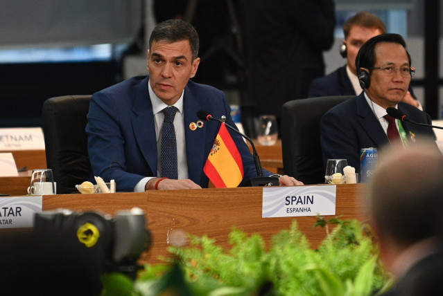 El presidente del Gobierno, Pedro Sánchez, ha abogado este lunes en el G20  por emprender 