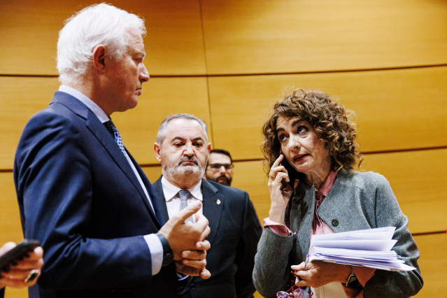 La vicepresidenta primera y ministra de Hacienda,, comparece en la Comisión de Investigación por el ‘caso Koldo’, en el Senado, a 26 de noviembre de 2024, en Madrid (España).