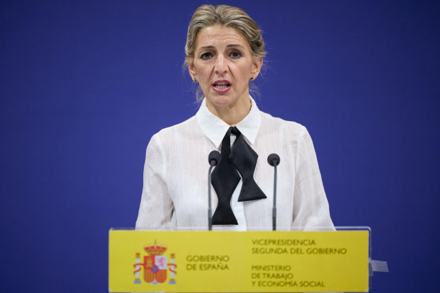 La vicepresidenta segunda y ministra de Trabajo y Economía Social, Yolanda Díaz.