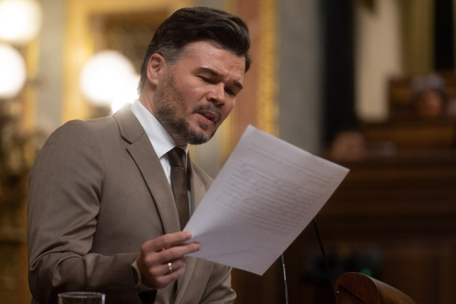 El portavoz de ERC en el Congreso, Gabriel Rufián.