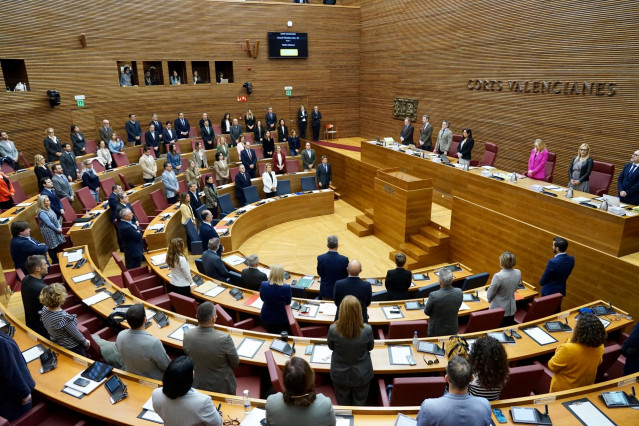 Minuto de silencio en Corts