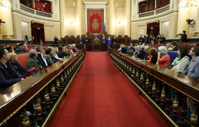 Archivo - El presidente del Senado, Pedro Rollán (c), interviene durante la primera jornada de las Puertas Abiertas del Senado, a 30 de noviembre de 2023, en Madrid (España). La XXVI edición de las Jornadas de Puertas Abiertas del Senado se celebra los dí
