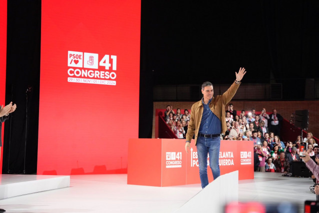 El presidente del Gobierno y secretario general del PSOE, Pedro Sánchez, a su entrada del 41º Congreso del PSOE.
