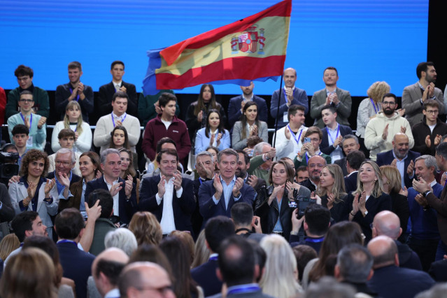 Clausura de la XXVII Intermunicipal del PP, a 1 de diciembre de 2024, en Valladolid, Castilla y León (España). El Partido Popular ha celebrado ayer, 30 de noviembre, y hoy su XXVII Intermunicipal bajo el lema ‘España somos todos’, donde se ha reunido una