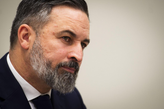 El líder de VOX, Santiago Abascal, durante una entrevista para Europa Press, a 29 de noviembre de 2024, en Madrid (España).