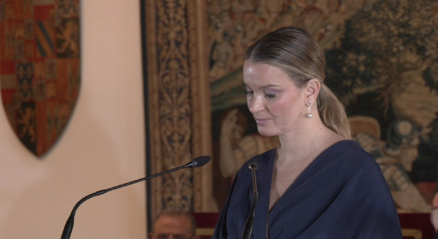 La presidenta del Govern, Marga Prohens, en el acto del Día de la Constitución