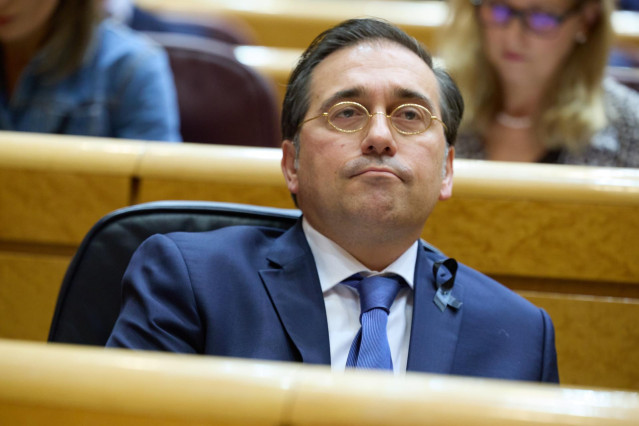 El ministro de asuntos Exteriores, Unión Europea y Cooperación, José Manuel Albares en el Senado, a 12 de noviembre de 2024, en Madrid (España).