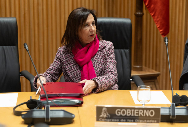 La ministra de Defensa, Margarita Robles, comparece en la Comisión Mixta de Seguridad Nacional, en el Congreso de los Diputados, a 10 de diciembre de 2024, en Madrid (España).
