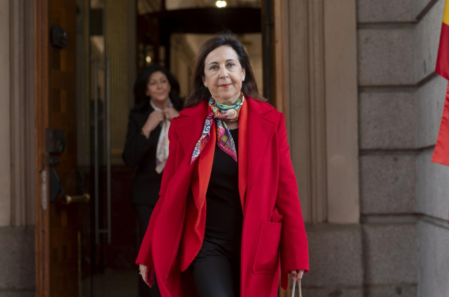 La ministra de Defensa, Margarita Robles, tras el acto institucional por el Día de la Constitución, en el Congreso de los Diputados.