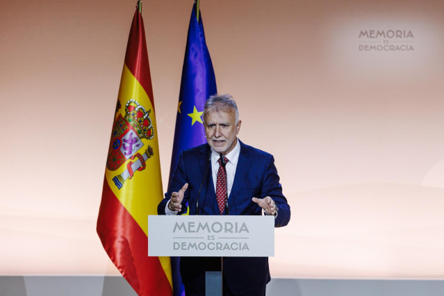 El ministro de Política Territorial y Memoria Democrática, Ángel Víctor Torres, en el Auditorio Nacional de Música, a 10 de diciembre de 2024, en Madrid (España).