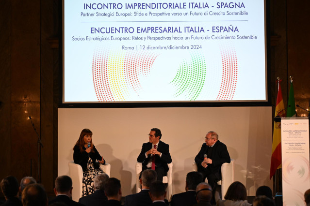 Imagen del 'Encuentro Empresarial Italia-España' celebrado este jueves en Roma.
