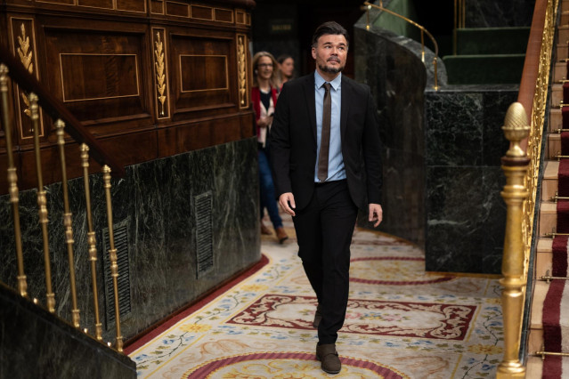 El portavoz de ERC en el Congreso, Gabriel Rufian.