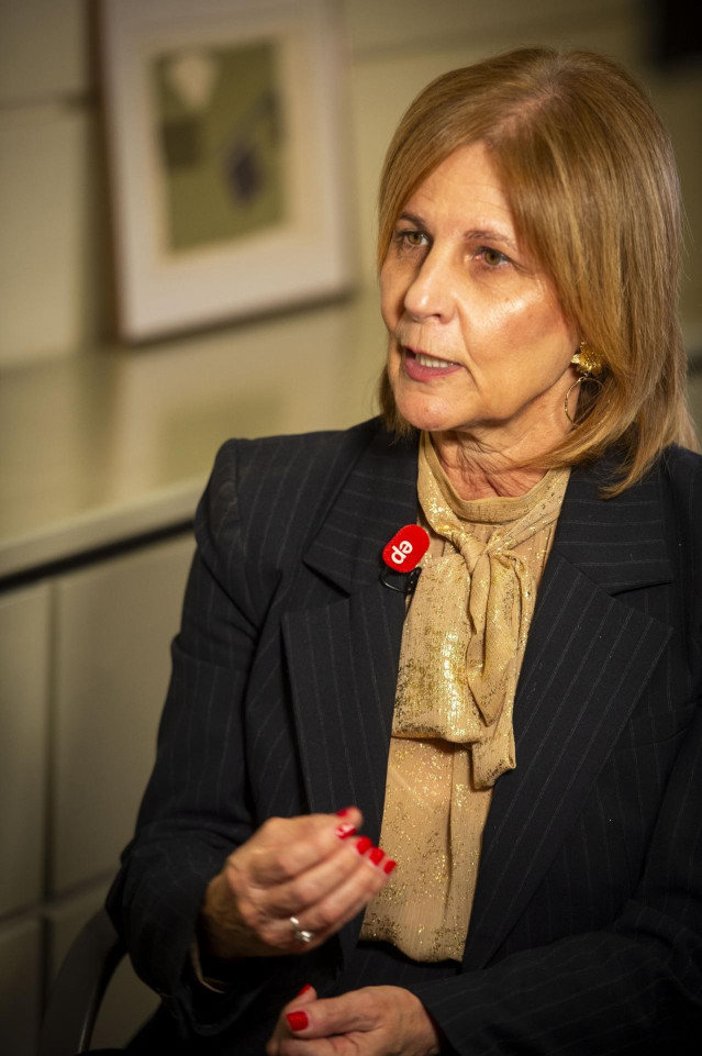 La presidenta de la Federación Española de Municipios y Provincias (FEMP) y alcaldesa de Jerez de la Frontera (Cádiz), María José García-Pelayo (PP), durante la entrevista con Europa Press