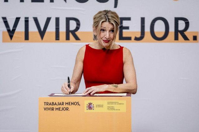 La vicepresidenta segunda y ministra de Trabajo y Economía Social, Yolanda Díaz