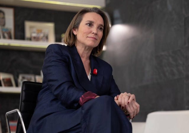 La secretaria general del PP, Cuca Gamarra, en una entrevista concedida a Europa Press.