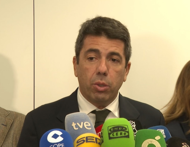 El presidente de la Generalitat, Carlos Mazón, duranet su viista a Castelló.