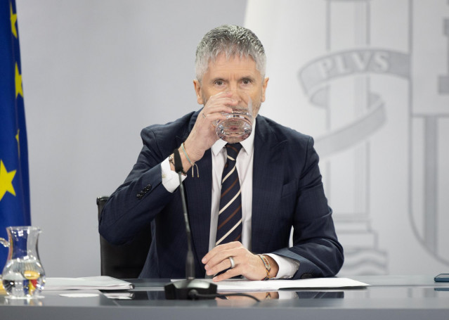 El ministro del Interior, Fernando Grande Marlaska, durante una rueda de prensa posterior a la reunión del Consejo de Ministros
