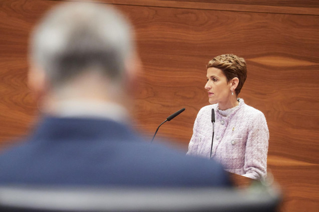 Archivo - La presidenta del Gobierno de Navarra, María Chivite.