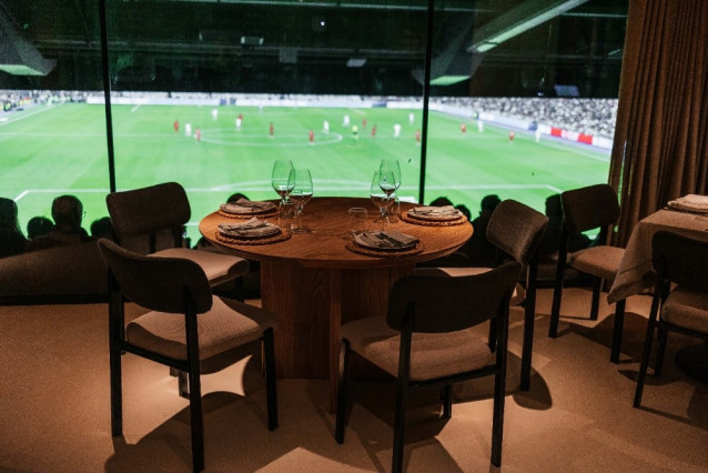 Vistas desde 'Arzábal Bernabeu' en el estadio Santiago Bernabéu