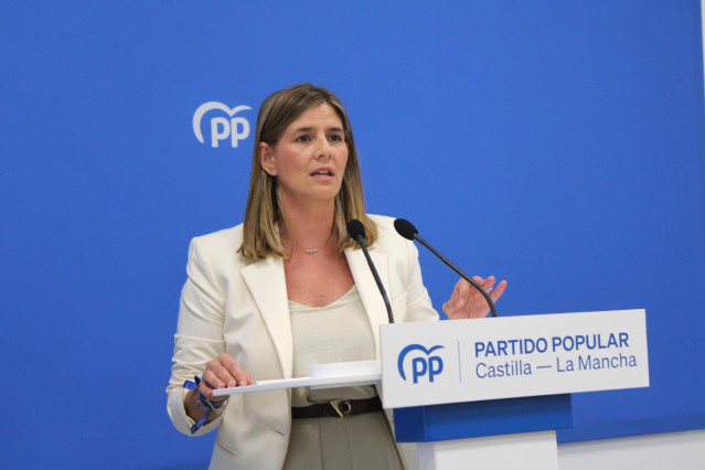 Archivo - Carolina Agudo durante la rueda de prensa.