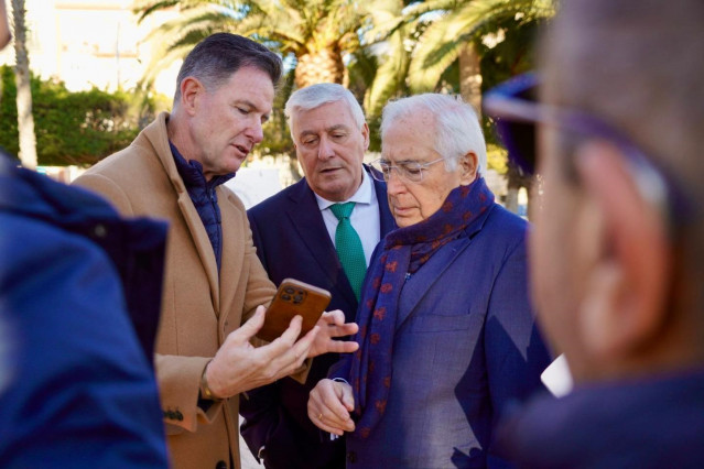 El presidente de Melilla, Juan José Imbroda, en la inauguración de las obras de la Plaza de España