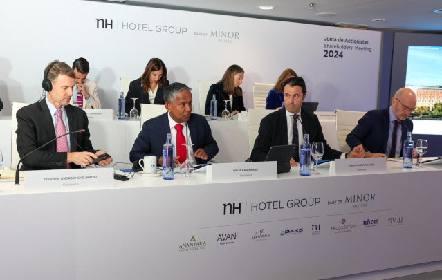 Archivo - Junta general de accionistas de NH Hotel Group, en el NH Madrid Ventas, a 19 de abril de 2024, en Madrid (España).