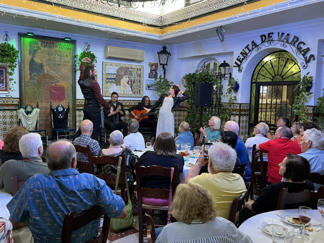 Una actuación flamenca en la Venta de Vargas en San Fernando (Cádiz) en una imagen de archivo.