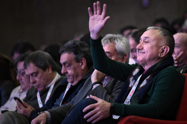 El secretario general de UGT, Pepe Álvarez, durante el acto de inauguración del 16º Congreso Ordinario de UGT Madrid