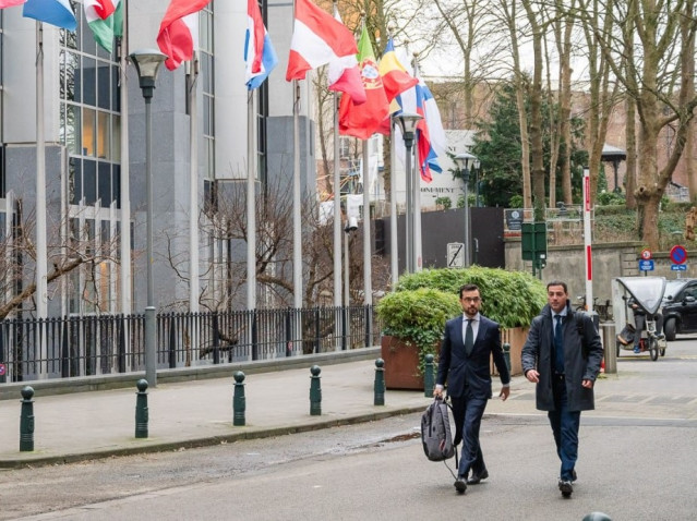 El lehendakari, Imanol Pradales, en su viaje a Bruselas