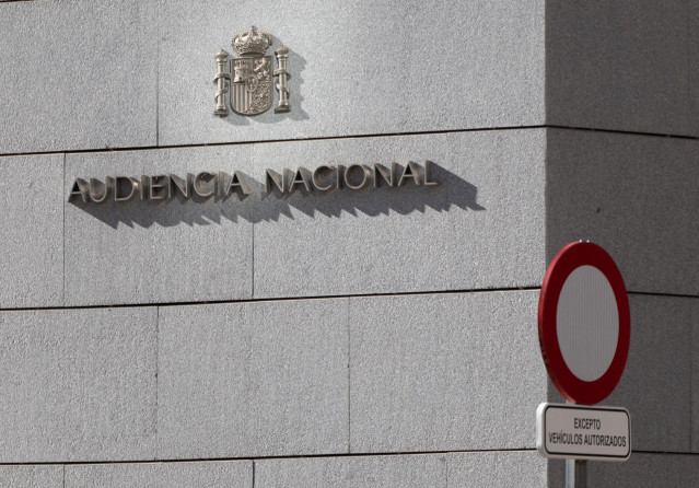 Entrada a la Audiencia Nacional en Madrid.