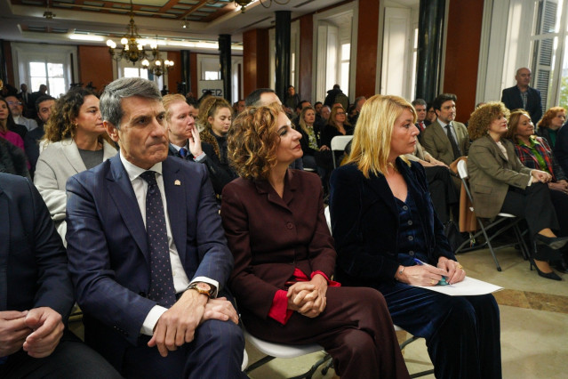La vicepresidenta primera del Gobierno y ministra de Hacienda, María Jesús Montero, este viernes en Huelva