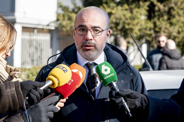 El delegado del Gobierno en Madrid, Francisco Martín, atiende a los medios
