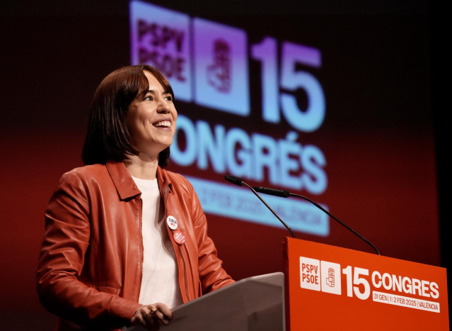 La secretaria general del PSPV-PSOE y ministra de Ciencia, Innovación y Universidades, Diana Morant, interviene durante la inauguración del 15 Congreso Nacional del PSPV-PSOE