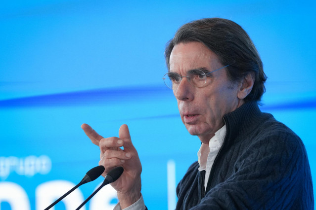 El expresidente del Gobierno José María Aznar, en la Clausura de la III Escuela Gregorio Ordóñez, en San Sebastián