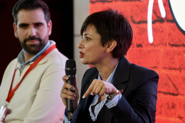 La ministra de Vivienda y Agenda Urbana, Isabel Rodríguez, durante el 15º Congreso del PSPV