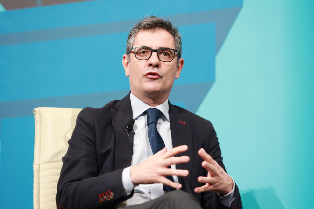 El ministro de la Presidencia, Justicia y Relaciones con las Cortes, Félix Bolaños, interviene en la inauguración del X ciclo 'Letras en Sevilla'. A 03 de febrero de 2025, en Sevilla (Andalucía, España). El ministro de la Presidencia, Justicia y Relacione