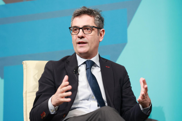 El ministro de la Presidencia, Justicia y Relaciones con las Cortes, Félix Bolaños, interviene en la inauguración del X ciclo 'Letras en Sevilla'. A 03 de febrero de 2025, en Sevilla (Andalucía, España). El ministro de la Presidencia, Justicia y Relacione