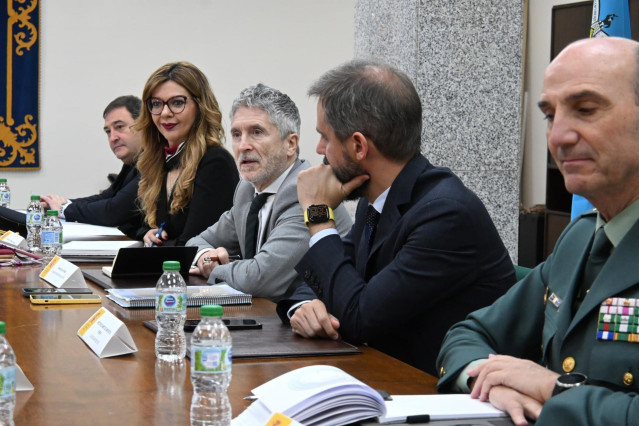El ministro del Interior, Fernando Grande-Marlaska, durante su visita a Mellilla