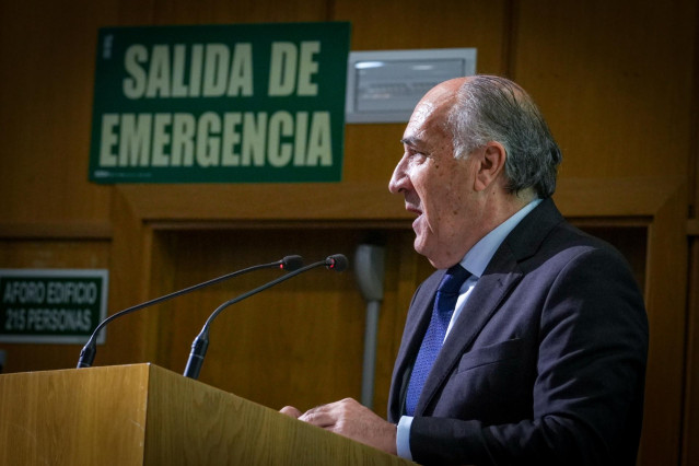 El alcalde de Algeciras y senador del PP por Cádiz, José Ignacio Landaluce, en una intervención pública.
