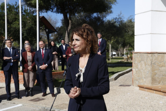 La ministra de Hacienda, María Jesús Montero, este jueves en la provincia de Cádiz.