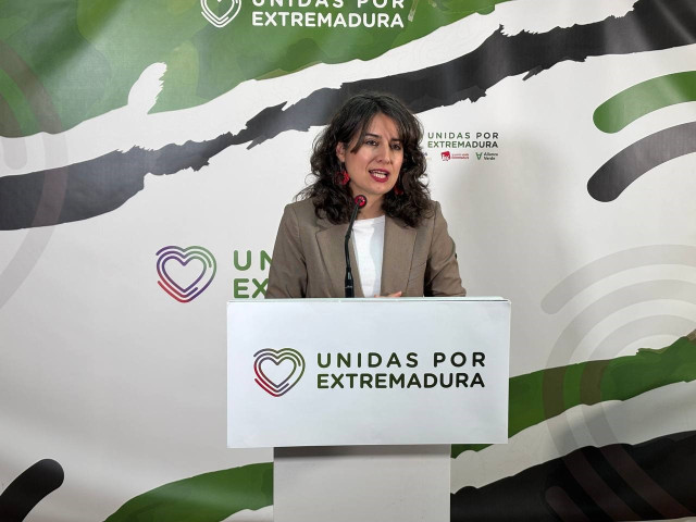 La portavoz de Unidas por Extremadura, Irene de Miguel, en una imagen de archivo