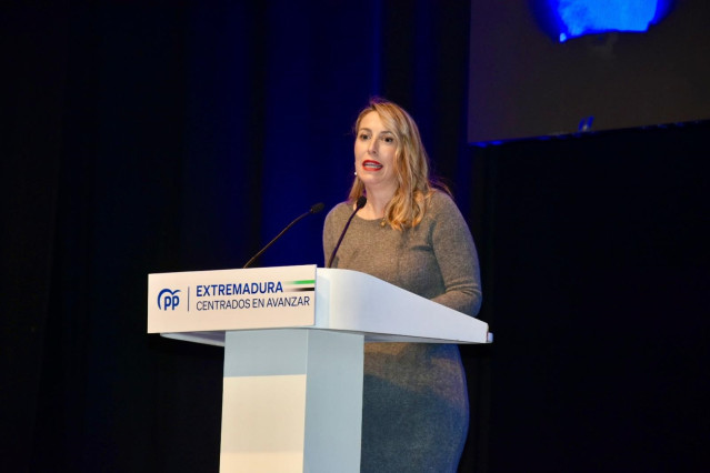 La presidenta del PP de Extremadura, María Guardiola, en una foto de archivo