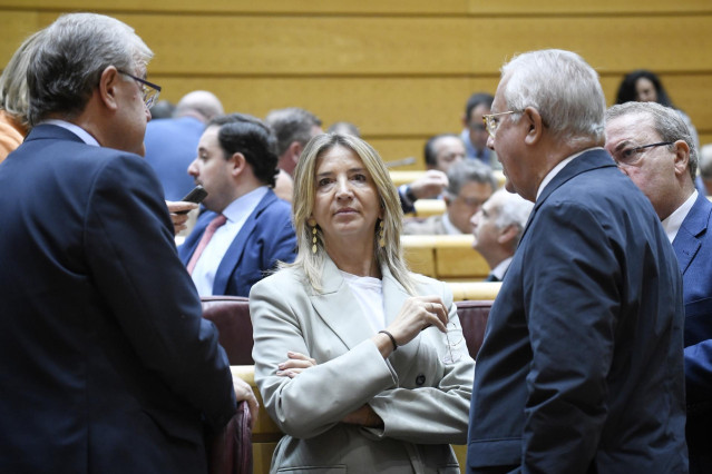 Archivo - La portavoz del PP en el Senado, Alicia García, durante un pleno extraordinario, a 14 de octubre de 2024, en Madrid (España).