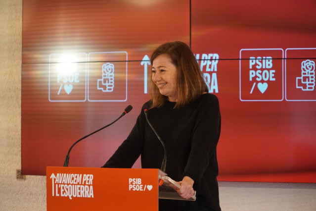 La secretaria general del PSIB-PSOE, Francina Armengol, interviene durante la reunión del Consell Polític del partido