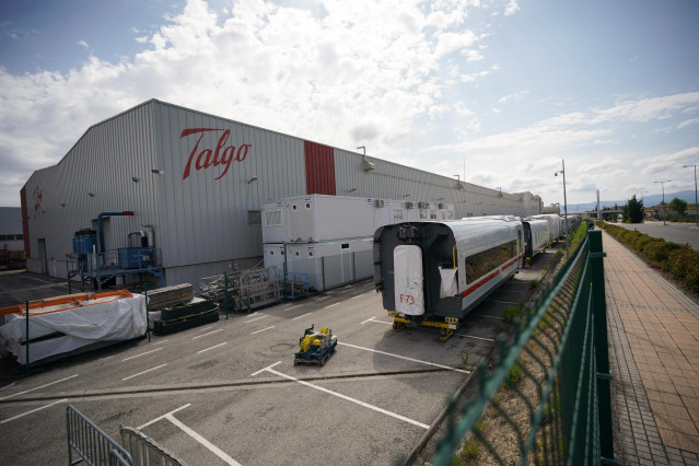 Archivo - Fachada de la planta de Talgo, a 29 de agosto de 2024, en Rivabellosa, Álava, País Vasco (España).