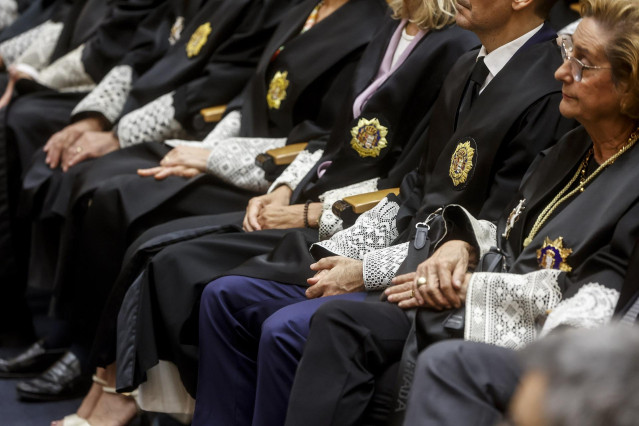 Archivo - Varios jueces durante el acto de Apertura del Año Judicial 2024-2025, en la Ciudad de la Justicia de Valencia, a 25 de septiembre de 2024, en Valencia, Comunidad Valenciana (España).