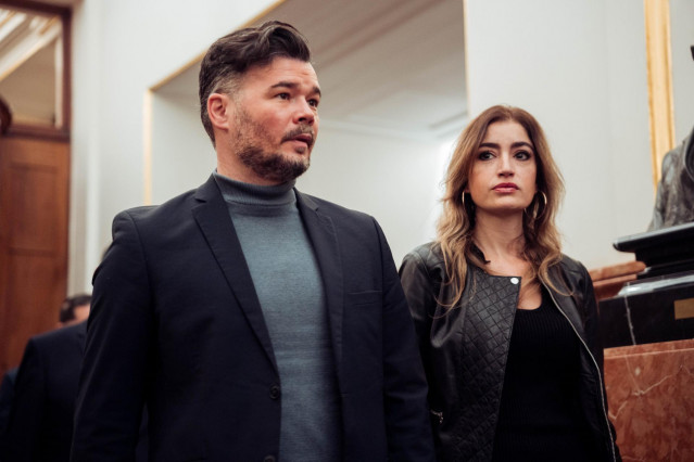 El portavoz de ERC en el Congreso, Gabriel Rufián, en el Congreso de los Diputados, a 22 de enero de 2025, en Madrid (España).