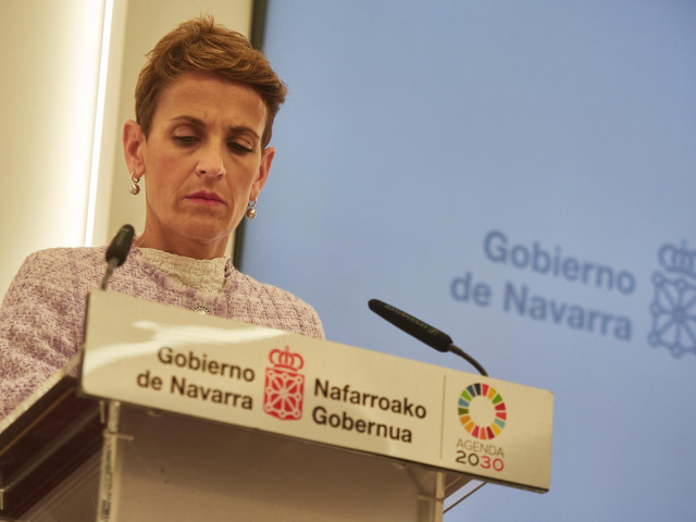Archivo - La presidenta de Navarra, María Chivite