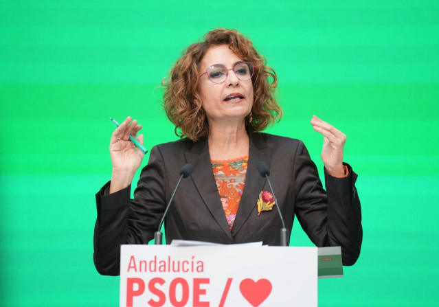 La secretaria general del PSOE-A, María Jesús Montero, este viernes en Sevilla