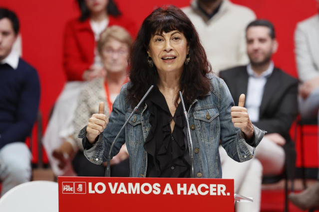 La ministra de Igualdad, Ana Redondo, en su intervención en el XVI Congreso Regional del PSOE de La Rioja